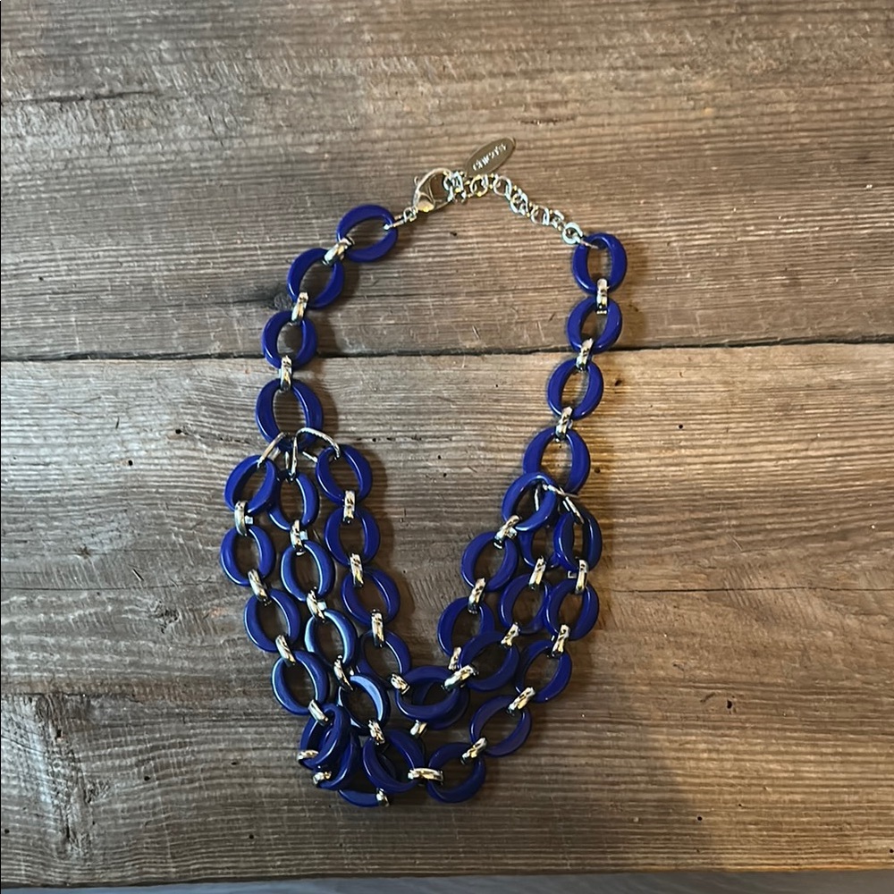 Chico's Blue and Silver Multi-Strand Necklace